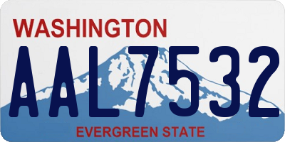 WA license plate AAL7532