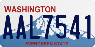 WA license plate AAL7541