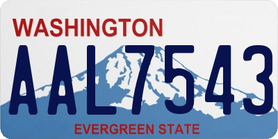 WA license plate AAL7543