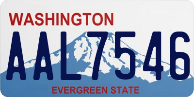 WA license plate AAL7546