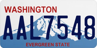 WA license plate AAL7548