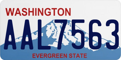 WA license plate AAL7563