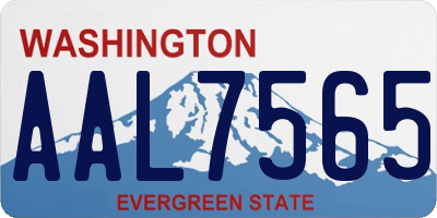 WA license plate AAL7565