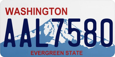 WA license plate AAL7580