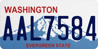 WA license plate AAL7584
