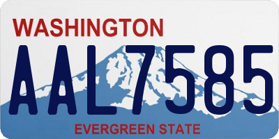 WA license plate AAL7585