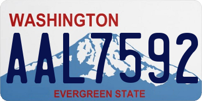 WA license plate AAL7592