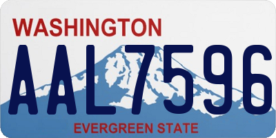 WA license plate AAL7596