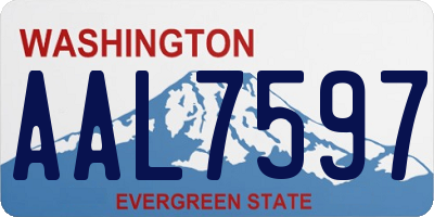 WA license plate AAL7597