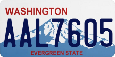 WA license plate AAL7605