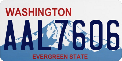 WA license plate AAL7606