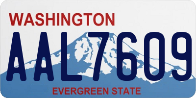 WA license plate AAL7609