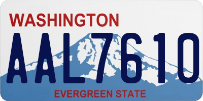 WA license plate AAL7610