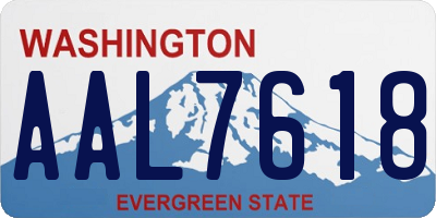 WA license plate AAL7618