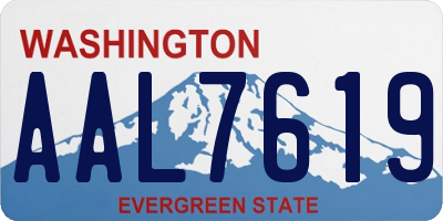 WA license plate AAL7619