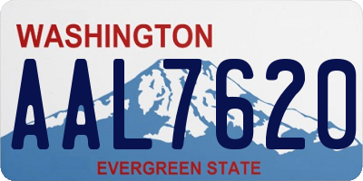 WA license plate AAL7620