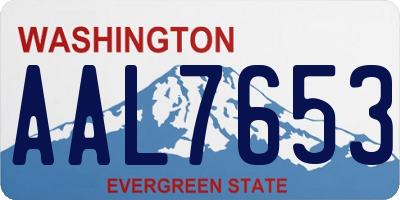 WA license plate AAL7653