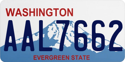 WA license plate AAL7662