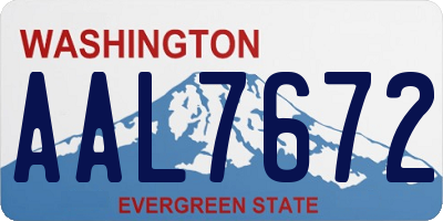 WA license plate AAL7672