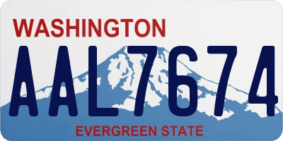 WA license plate AAL7674