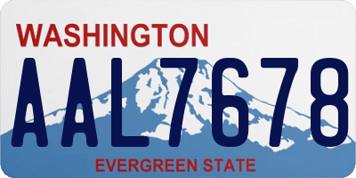 WA license plate AAL7678