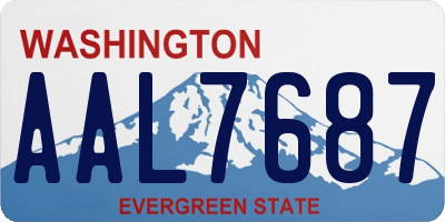 WA license plate AAL7687