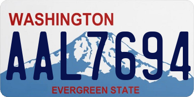 WA license plate AAL7694