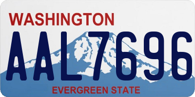 WA license plate AAL7696