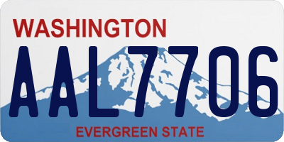 WA license plate AAL7706