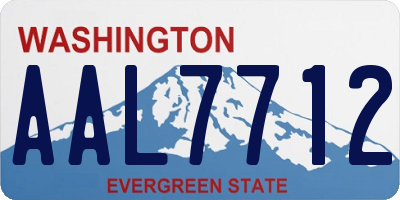 WA license plate AAL7712