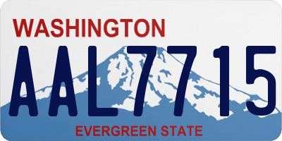 WA license plate AAL7715