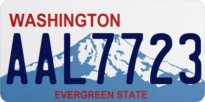 WA license plate AAL7723
