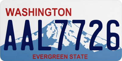 WA license plate AAL7726