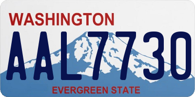 WA license plate AAL7730
