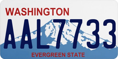 WA license plate AAL7733