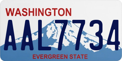 WA license plate AAL7734