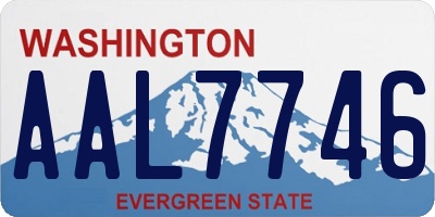 WA license plate AAL7746
