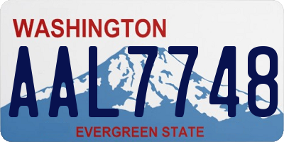 WA license plate AAL7748