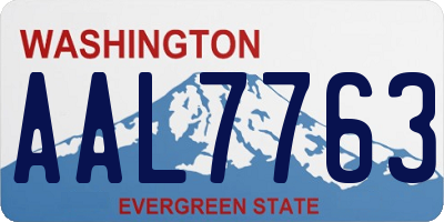 WA license plate AAL7763
