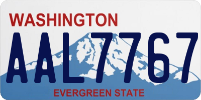 WA license plate AAL7767