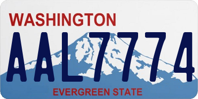 WA license plate AAL7774