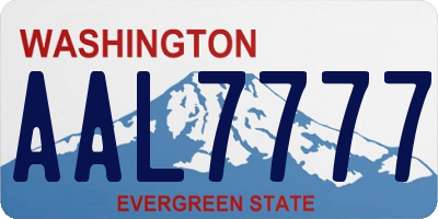 WA license plate AAL7777