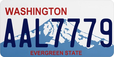 WA license plate AAL7779