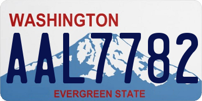 WA license plate AAL7782