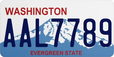 WA license plate AAL7789