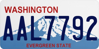 WA license plate AAL7792