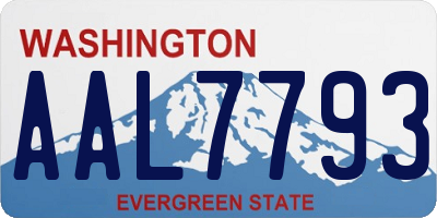 WA license plate AAL7793