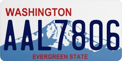 WA license plate AAL7806