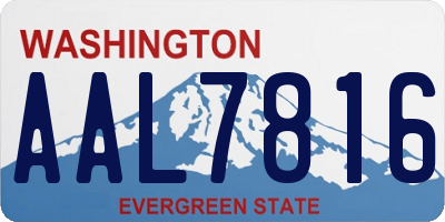 WA license plate AAL7816
