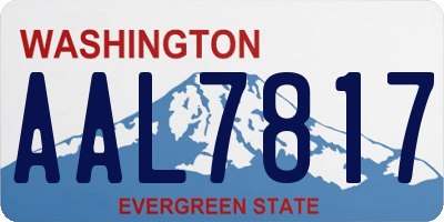 WA license plate AAL7817